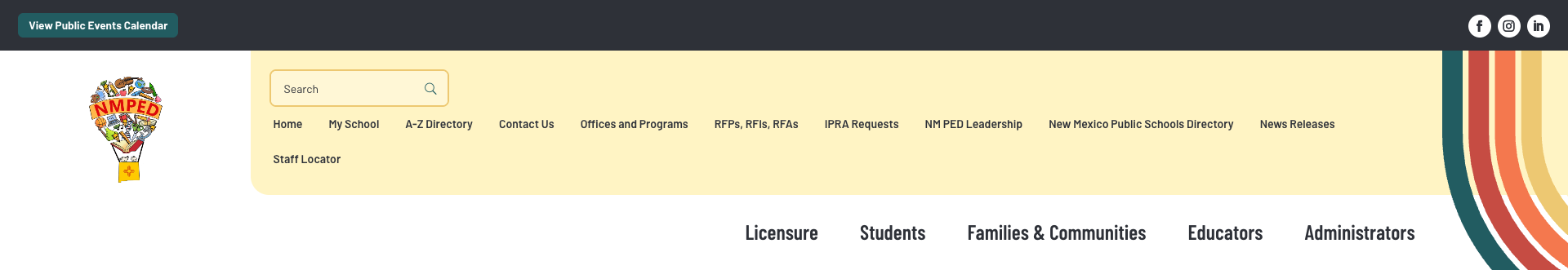 Screenshot: Flat navigation with 10+ items in a single row