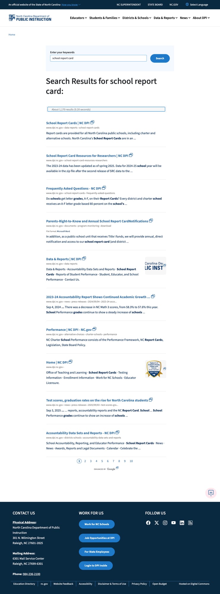 Google CSE search results — functional but lacking modern features