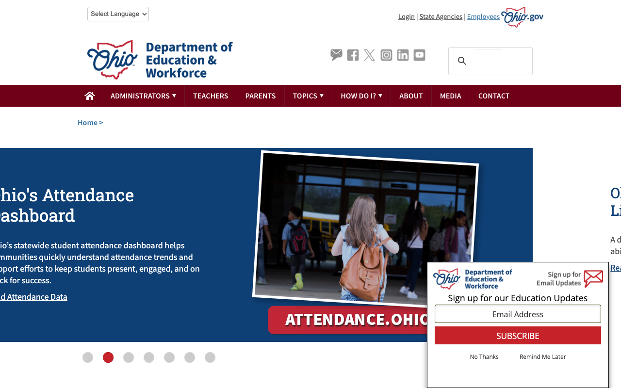 Email signup popup overlaying homepage content and obscuring the hero carousel