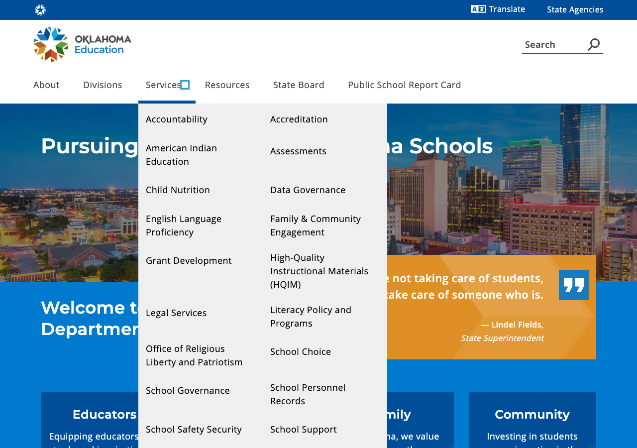 Screenshot: Services dropdown showing 30 items in two alphabetical columns with no grouping