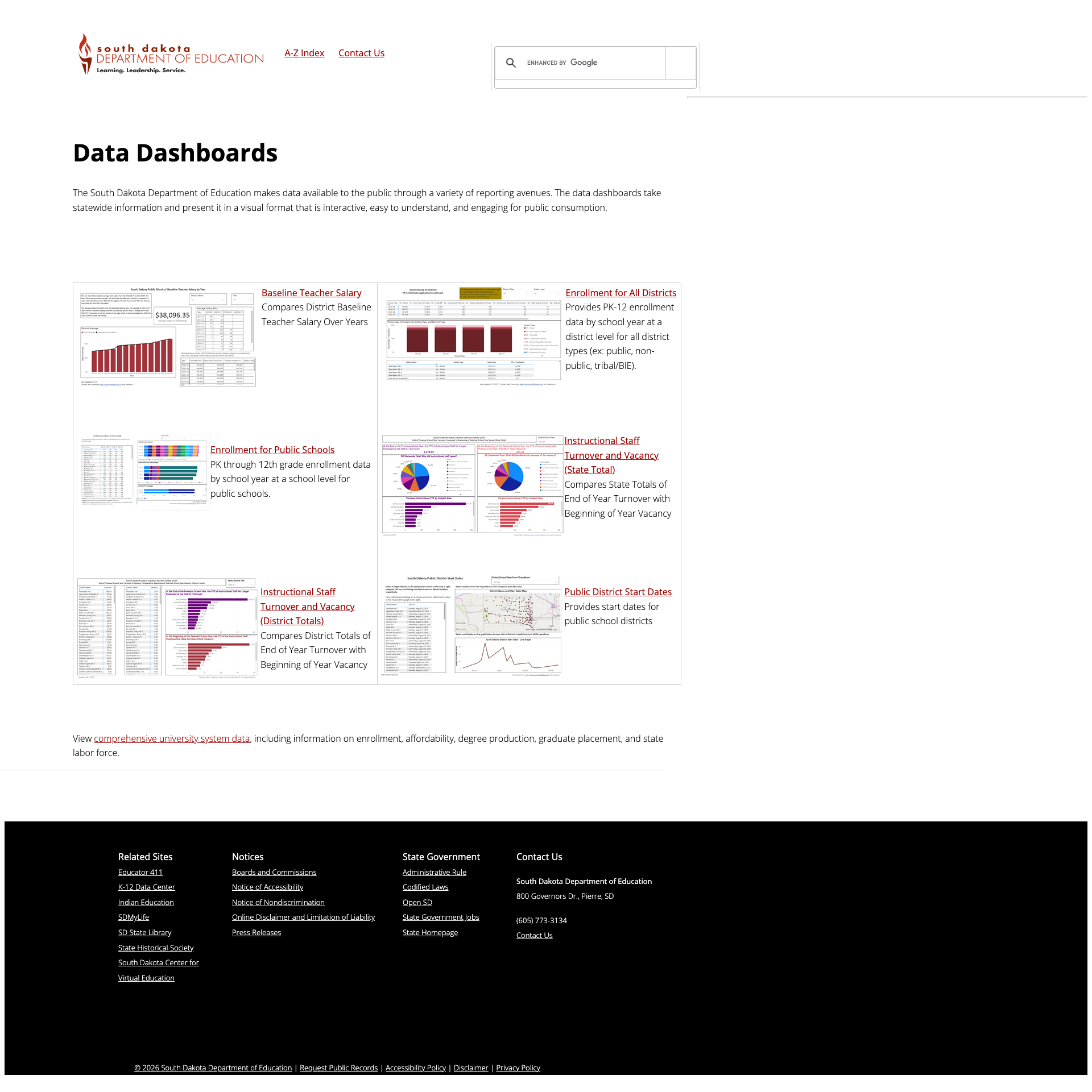 Screenshot: Mobile view of homepage showing stacked content layout