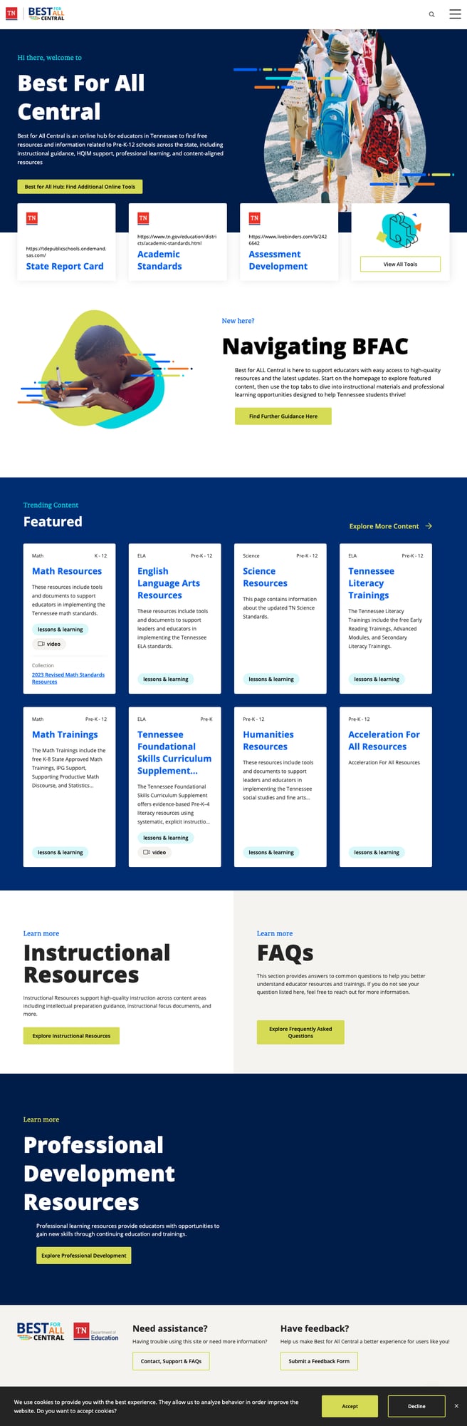 Best for All Central — comprehensive educator resource hub